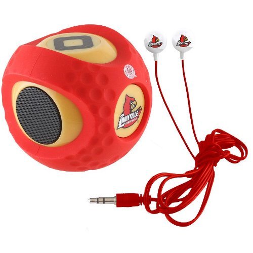 ~NEW~ Ihip Louisville Cardinals Jam-ball portable Speaker & Earphones
