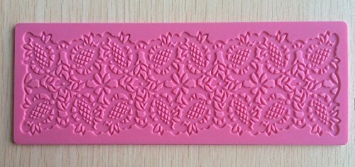 HSE Beautiful Flower design 3D Silicone cake fondant Lace Mould tools Cookware Dining Bar Non-Stick Cake Decorating... N2