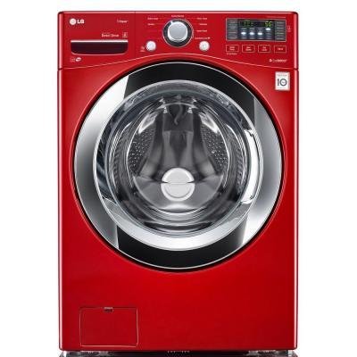 LG Electronics WM3370HWA 4.3 cu. ft. High Efficiency Front Load Washer in Wild Cherry Red, ENERGY STAR N3