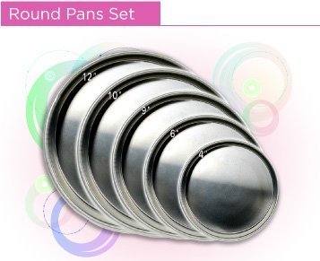 Round Cake Pan Set 4"-6"-8"-10"-12"