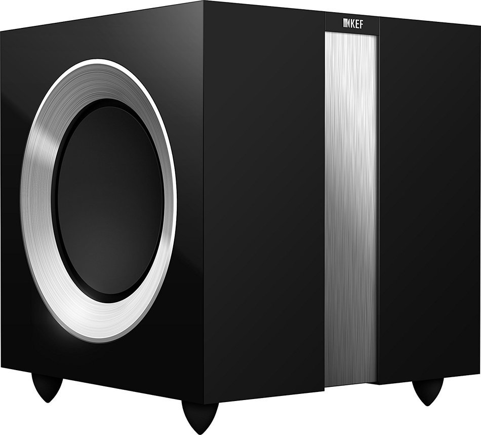 KEF R400b Front Firing Powerful Subwoofer - Gloss White (Single) N3