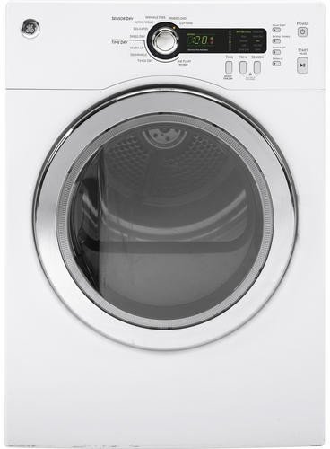 GE DCVH480EKWW 4.0 Cu. Ft. White Stackable Electric Front Load Dryer