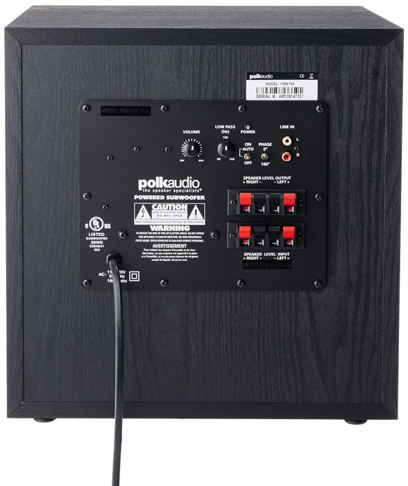Polk Audio PSW108 10" Subwoofer - Each (Black)