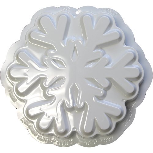 CK Products 49-4080 Plastic Snowflake Cake Pan, White