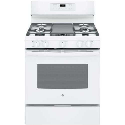 GE JGB700DEJWW 30" White Gas Sealed Burner Range - Convection N4
