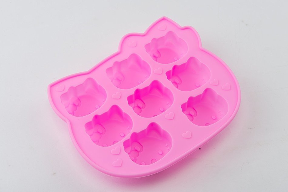 8 Cavity Cute Hello Kitty Shape Cake Pudding Jello Soap Mold Mould for Home DIY,Cartoon N5