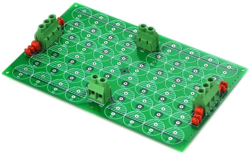 Electronics-Salon 1PCS Capacitor Filter Bare PCB, Support 48pcs D18mm Electrolytic Capacitors. N6
