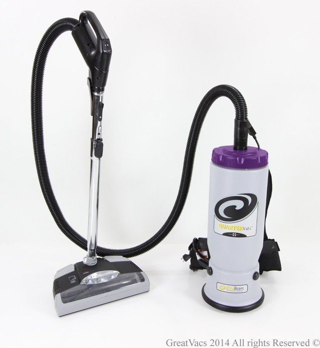 NEW Proteam Super QuarterVac Commercial Backpack Vacuum W. Head 6 qt Quarter Vac N2