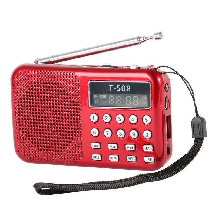 Balight Mini Portable Rechargeable Dual Band LCD Digital LED display panel stereo FM Radio USB TF mirco SD card... N3