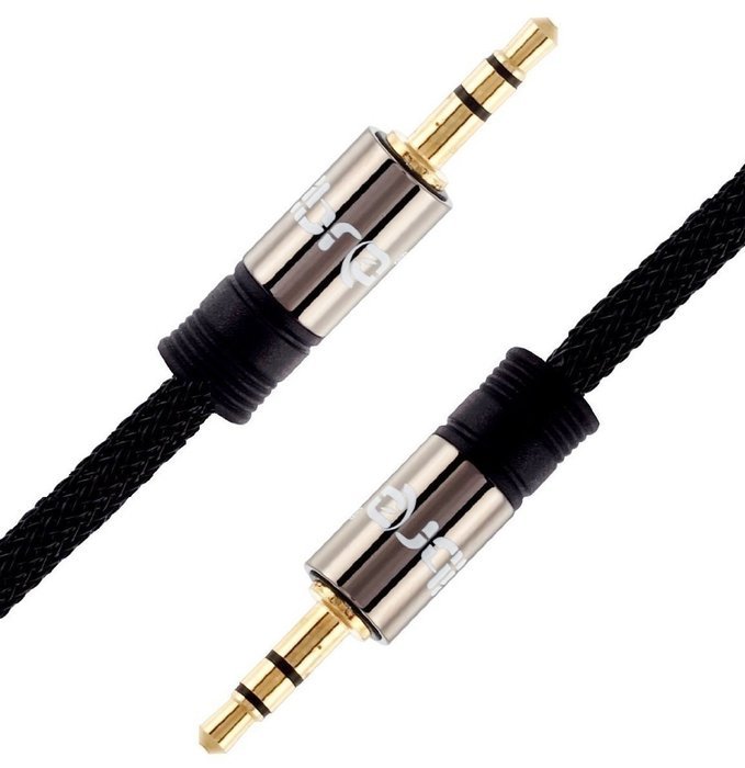 IBRA 3 Feet 3.5mm Auxiliary Audio Jack Cable AUX Cable - Gun N37