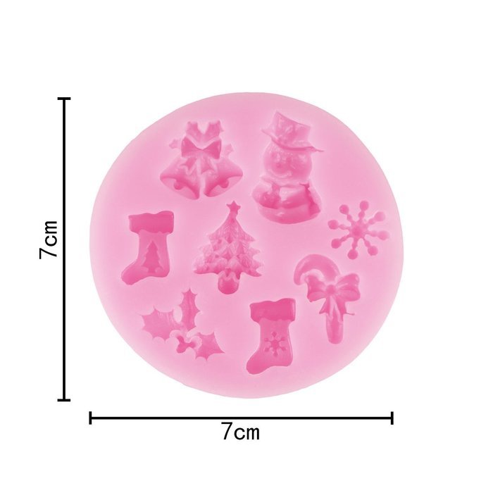 Soledi 3D Christmas Tree Bell Silicone Cake Suger Fondant Mold Bake Tool Xmas DIY N3