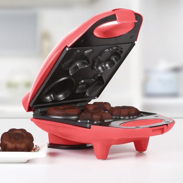 Holstein Easy as 1, 2, 3 Fun Mini-Brownie Maker - Coral