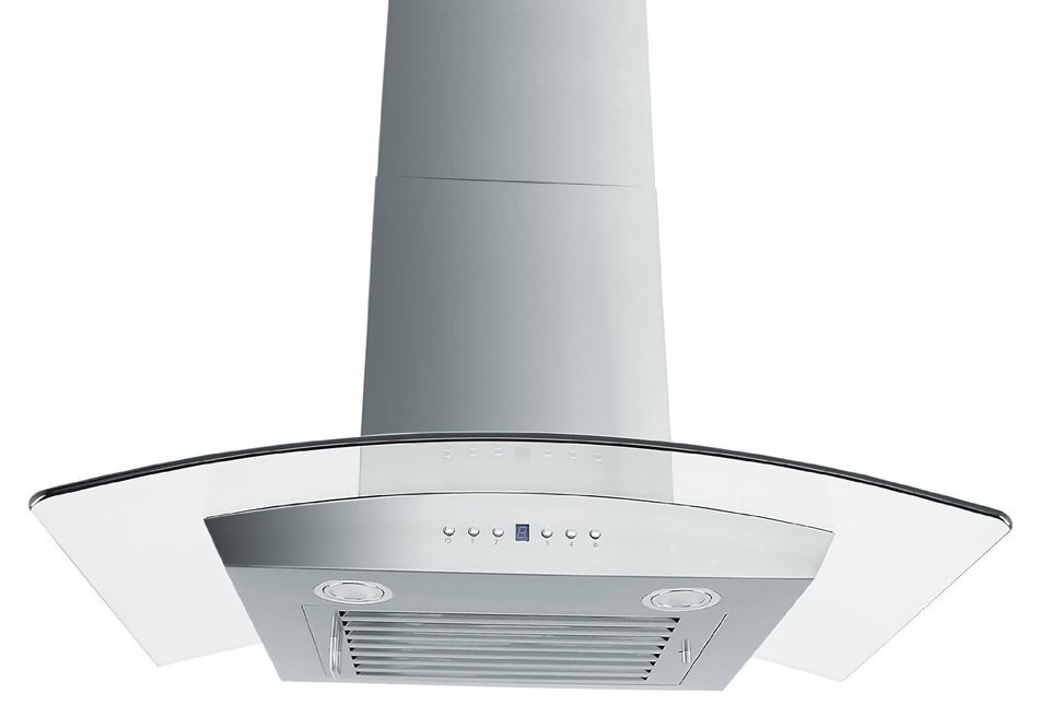 Z Line KZ-30-LED Stainless Steel Wall Mount Range Hood with Glass/Baffle Filters N4