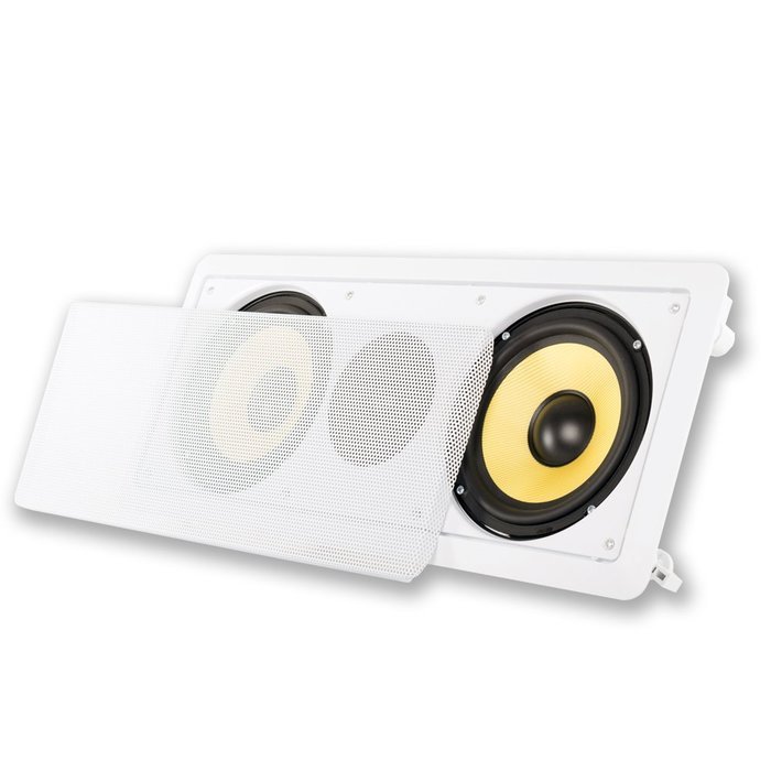 Acoustic Audio HD-6c Dual 6.5-Inch Kevlar Center Channel Speaker (White) N2