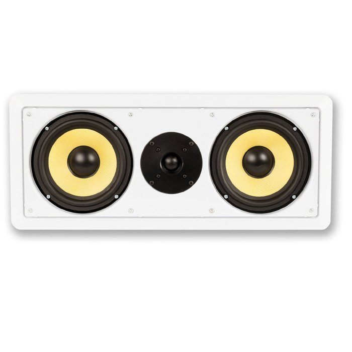 Acoustic Audio HD-6c Dual 6.5-Inch Kevlar Center Channel Speaker (White) N3