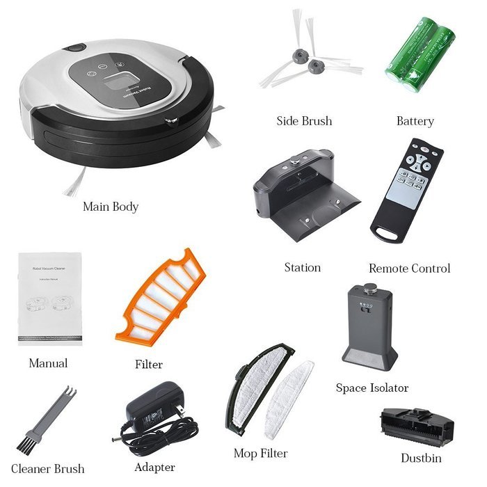 Robot Vacuum Cleaner Self-Docking with Drop-Sensing Ar-Q3S Silver N3