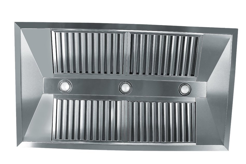 Z Line KECOMi-42-LED 1200 CFM Pro Island Range Hood with Baffle Filters, 42-Inch N5