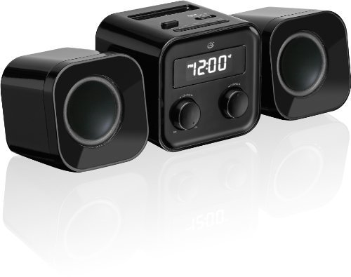 GPX HM102B Compact Home Music System with AM/FM Radio and MP3 Dock Connector N3