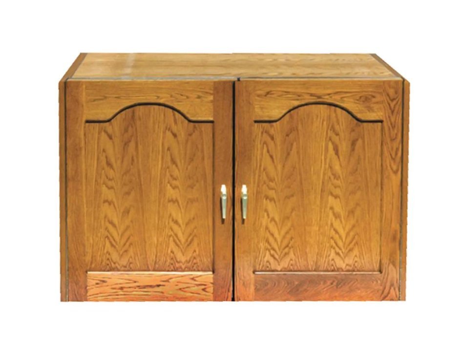 296-Model White Oak Wine Credenza with Furniture Trim Doors by Vinotemp