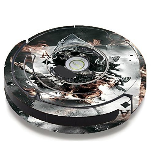 Skin Decal Vinyl Wrap For IRobot Roomba 650 655 Vacuum / Ace Diamonds Grim Reeper Skull