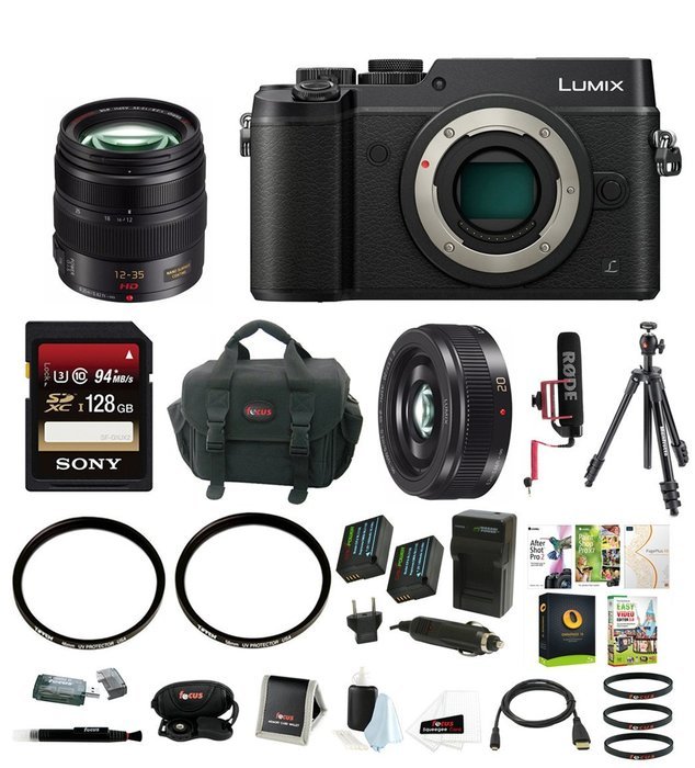 Panasonic Lumix DMC-GX8 Mirrorless Micro Four Thirds Digital Camera (Body Only, Black) w/ H-HS12035 Vario 12-35mm...