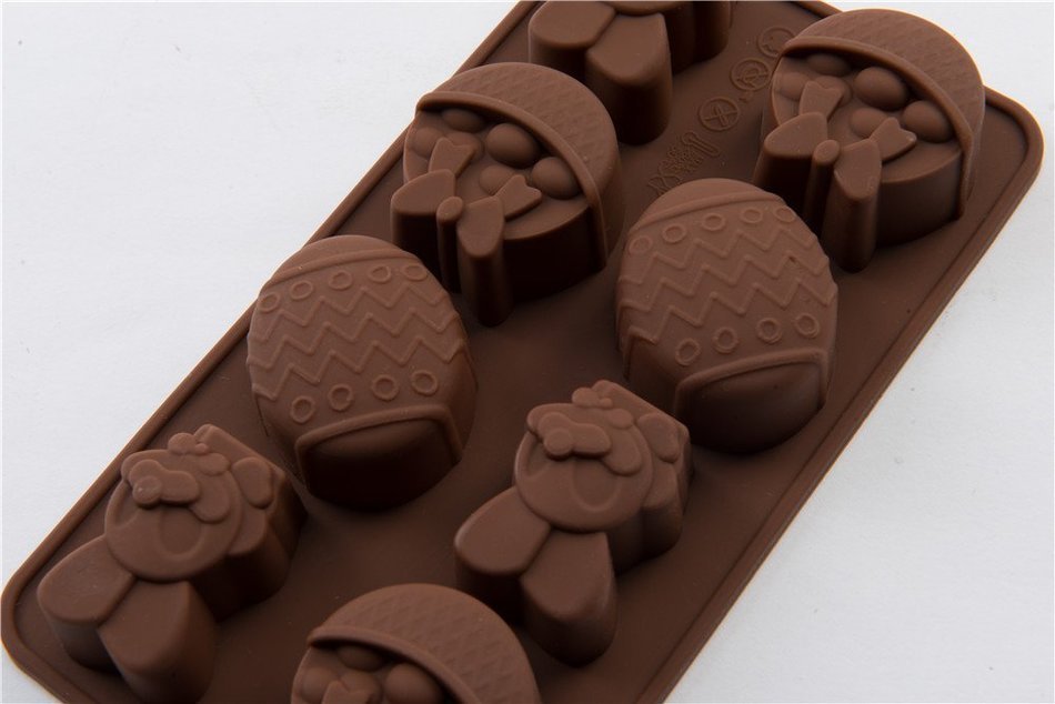 8 Cavity Lucky Rabbit Egg Cake Mold Food Grade Baking Mold Blanket N3
