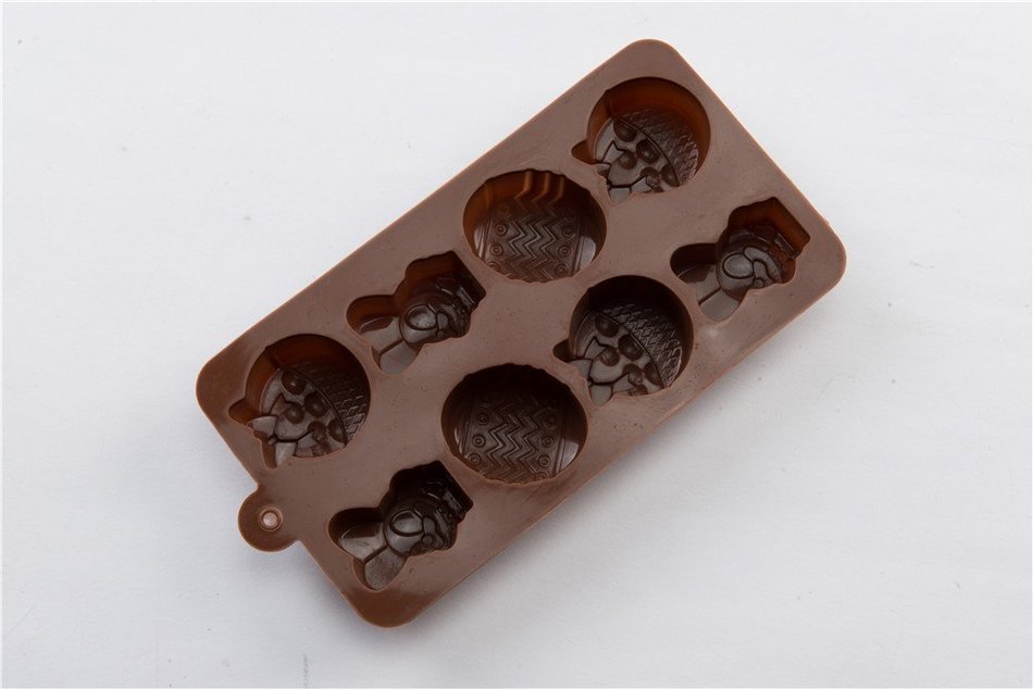 8 Cavity Lucky Rabbit Egg Cake Mold Food Grade Baking Mold Blanket N4
