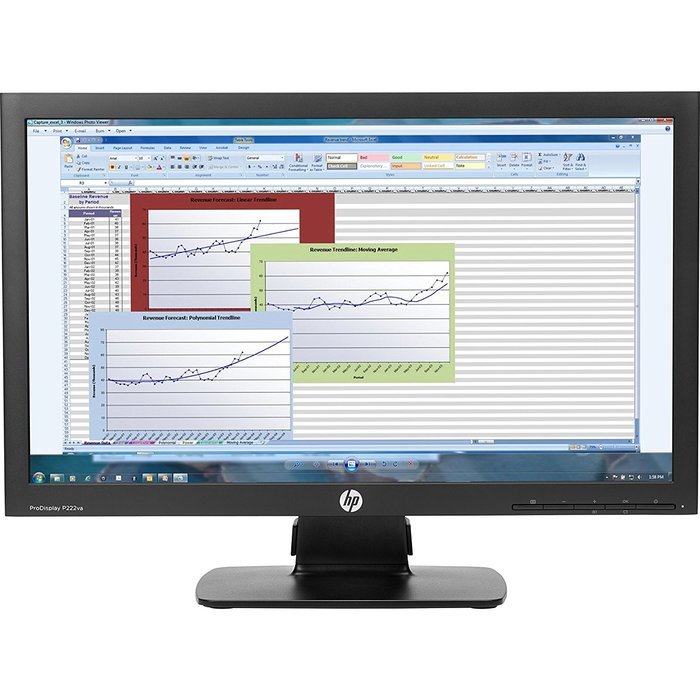 HP K7X30AA#ABA ProDisplay P222va 21.5'' LED-Backlit LCD Monitor, Black