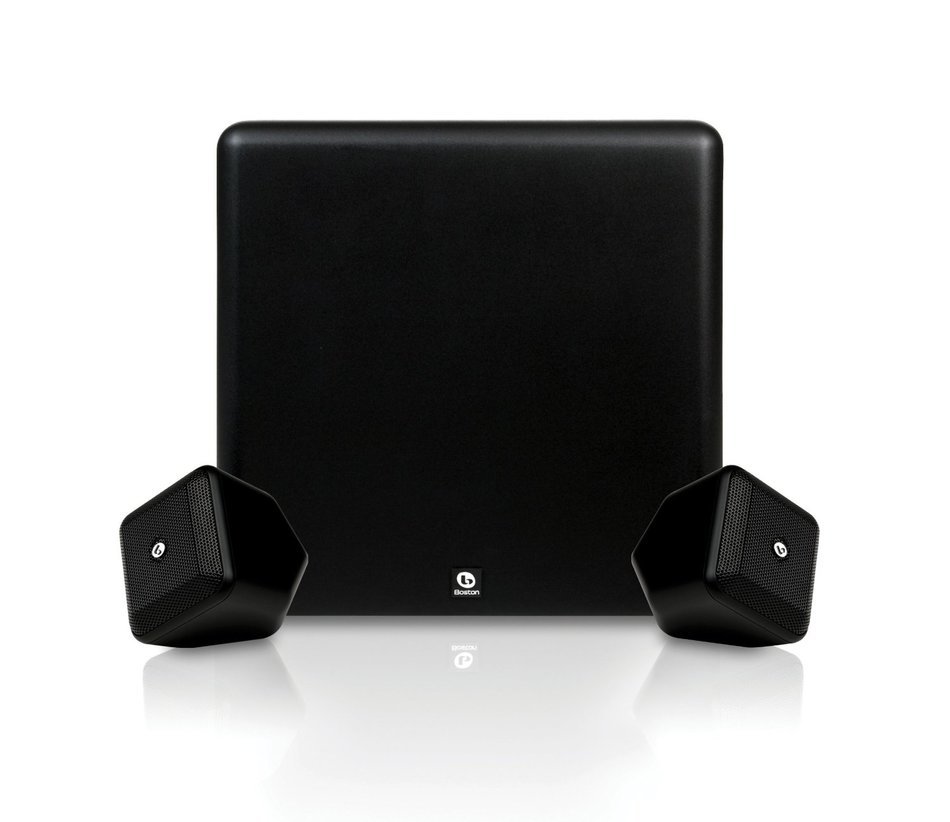 Boston Acoustics Soundware XS 2.1 Home Stereo Speaker System (White) N4