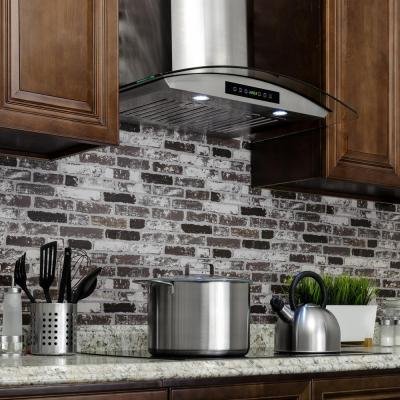 30 in. Convertible Wall Mount Range Hood in Stainless Steel with Tempered Glass, Touch Control and Carbon Filters N11