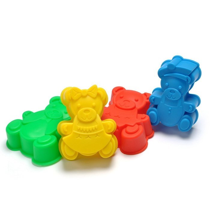 Xinka Novelty Silicone Pastry Mold - Cake Mold - Bear Family Christmas Holiday Silicone Baking Mold Cake Pan Set... N3