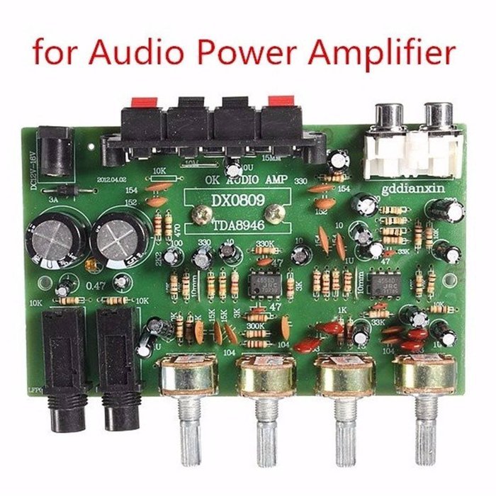 INSMA 12V 60W HiFi Stereo Digital Volume Tone Control Board Module for Audio Power Amplifier N5