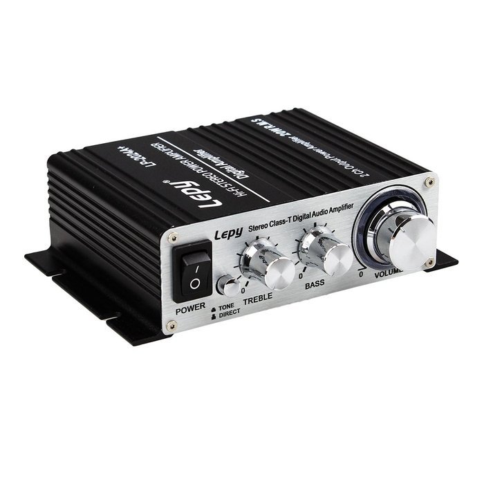 Lepy LP-2024A+ Digital 2x20W Mini Hi-fi Stereo Power Amplifier Black with 5A Power Cable for MP3 MP4 Mobile Phone... N4