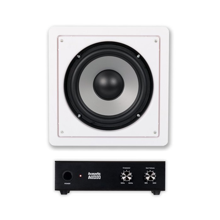 Acoustic Audio CS-IW8SUB 8" Home In-Wall Subwoofer and Amplifier Home Theater 250 Watts CS-IW8SUBA N2