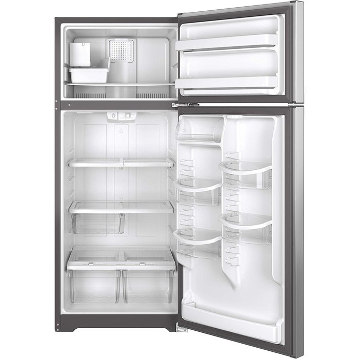 GE GIE18HSHSS 17.6 Cu. Ft. Stainless Steel Top Freezer Refrigerator - Energy Star N2