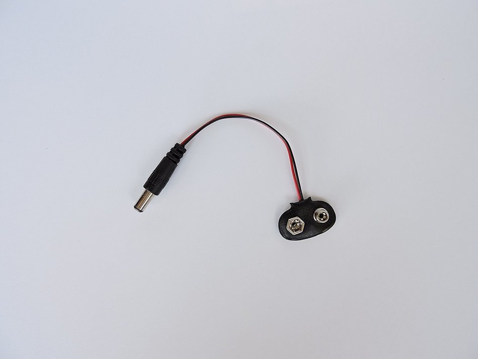 AspenTek 9v Battery Clip Snap Accessories with 2.1 X 5.5mm Male Dc Plug for Arduino(5 Pieces Packed) N3