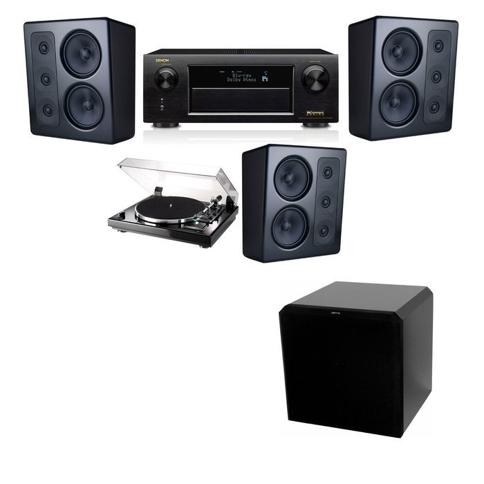 M&K Sound MP300 Monitor Speaker 3.1 Thorens TD-240-2 HRS12 Denon AVR-X5200W