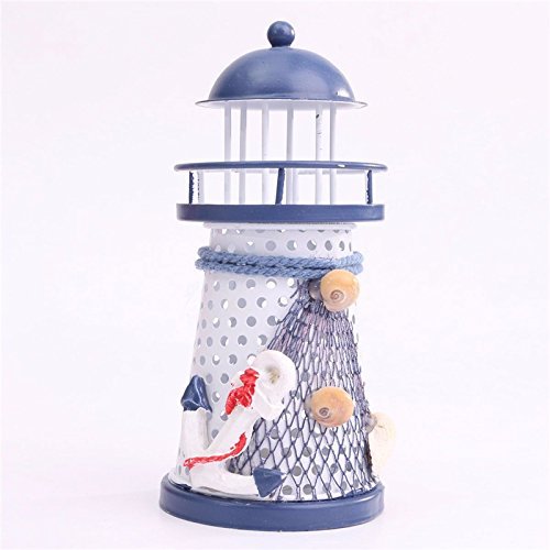 Home Decoration LED Light Use lighthouse Mediterranean Style Anchor Craft Ornaments Ocean For Bedroom Decor