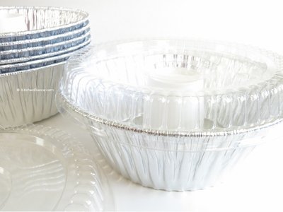 Disposable Aluminum Angel Food Pan with Clear Dome Snap on Lid #4060 (25)