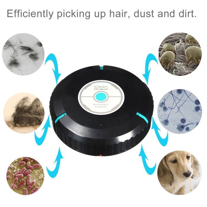M.Way 9 inch Wireless Home Robotic Smart Auto Cleaner Robot with Microfiber Tissue Remove Dust Cleaning Helper... N6