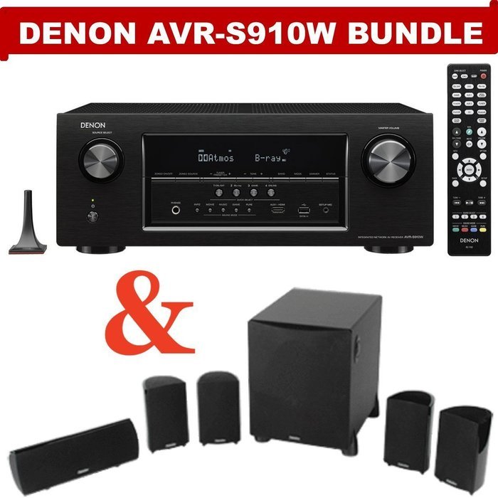 Denon AVR-S910W 7.2 Channel Full 4K Ultra HD A/V Receiver (Bluetooth & Wi-Fi) NOW WITH Definitive Technology ProCinema... N2