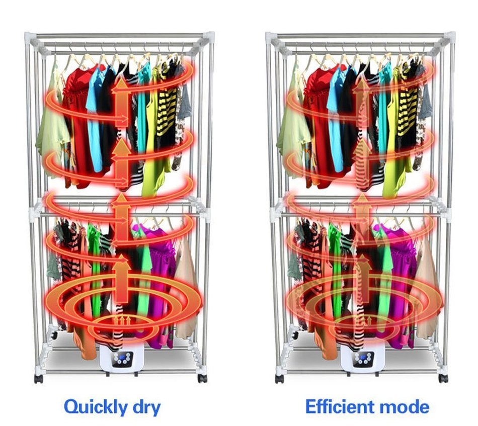 Portable Clothes Dryer Electric Laundry Drying Rack 33 LB Capacity Best Energy Saving Folding Dryer Quick Dry... N5