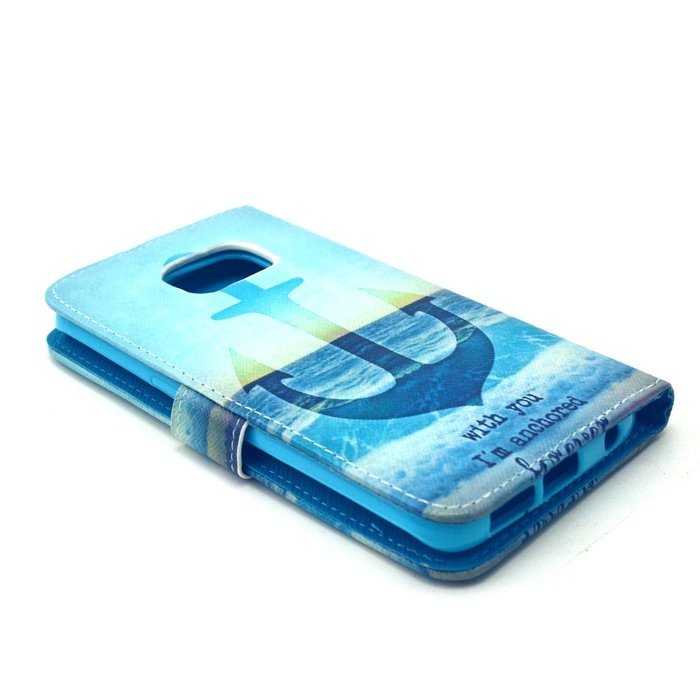 Galaxy S6 Edge Case, Firefish [Kickstand] [Cards Holder] Superb PU Leather Inner Bumper Flexible Slim TPU Magnetic... N43