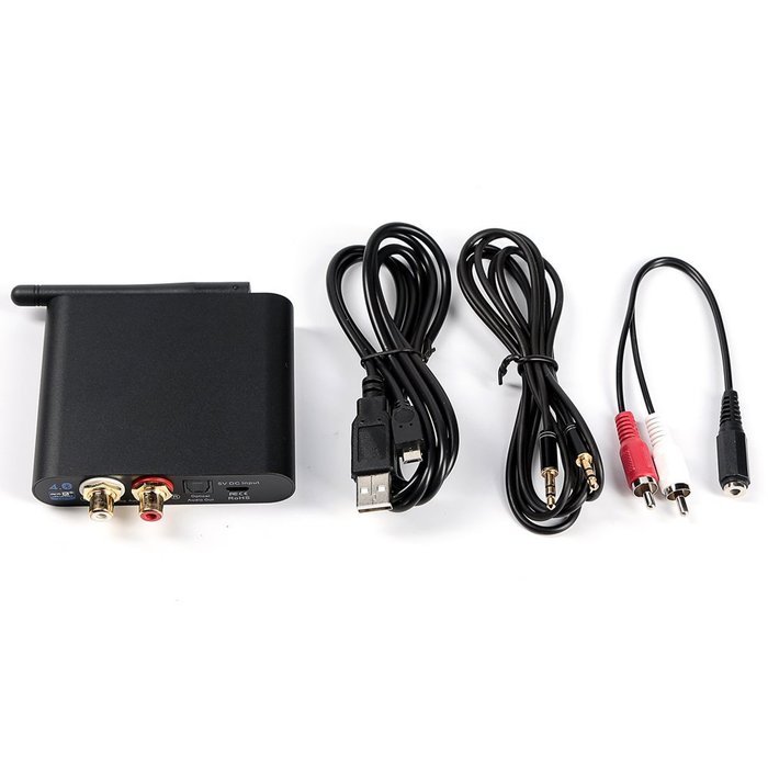 TSdreena HI-Fi Bluetooth Receiver aptX Low Latency Output(RCA/TOSLINK Optical/3.5mm) Built-in Miracle DAC(AK3936... N5