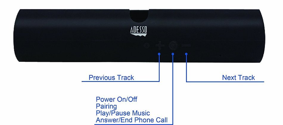 Adesso Xtream S3 Bluetooth 3.0 iPod, iPad, iPhone, Smartphone and Tablet Speaker/Stand with Built-In Microphone... N7