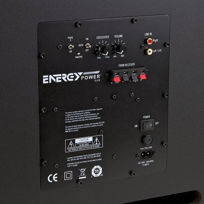 Energy Energy Power 12 Sub 12-Inch Front Firing Rear Ported Subwoofer (Black) N4