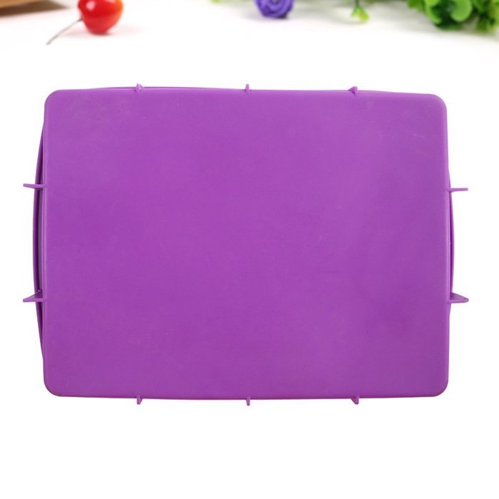 Generic Silicone Rectangular Cake Pans Easy Demoulding Purple by Generic N4