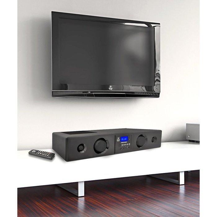 Pyle WiFi Sound Bar Speakers - Sound Base - 2.0-Channel Home Theater Speaker System, - USB/SD/MP3 Readers - Black... N5