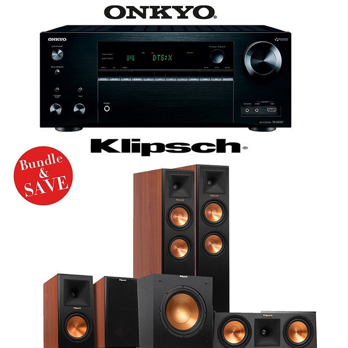 Onkyo TX-NR757 7.2-Channel Network A/V Receiver + Klipsch RP-250F + Klipsch RP-160M + Klipsch RP-250C + Klipsch...