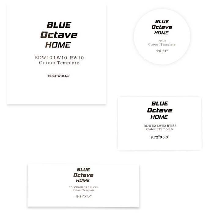 Blue Octave In Wall and In Ceiling 7.2 Home Theater Speaker Set New 2560 Watts RHT537 N4